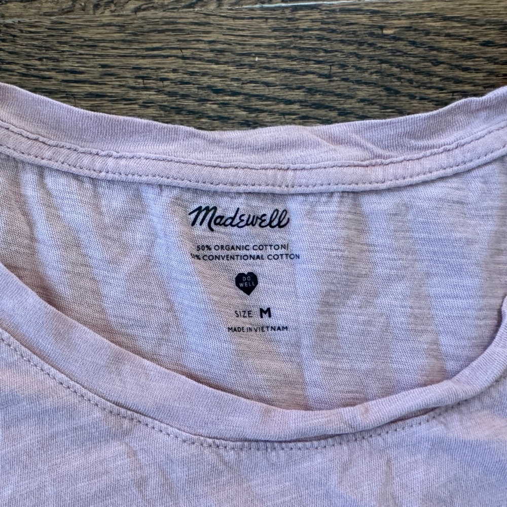 Madewell Whisper Cotton Crewneck Pocket Muscle Tank - Size M - Picture 3 of 5